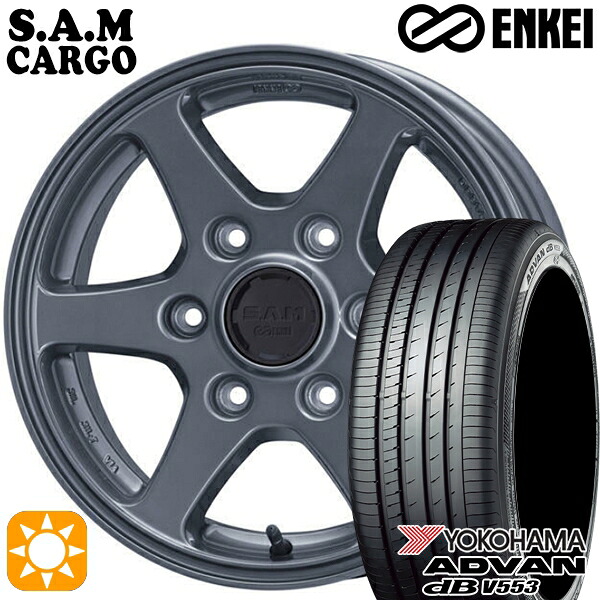 4/20ﾎﾟｲﾝﾄ10倍★200系ハイエース 215/60R17 96H ヨコハマ アドバンデシベル V553 ENKEI S.A.M カーゴ ガンメタリック 17インチ 6.5J 6H139.7 サマータイヤホイールセット