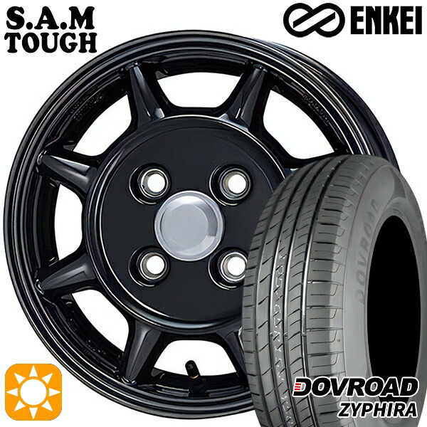 165/65R14 79T DOVROAD ザイファイラ ENKEI S.A.M タフ ブラック 14インチ 4.5J 4H100 サマータイヤホイールセット｜タイヤホイール激安王国