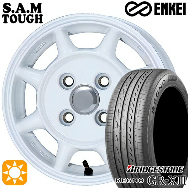 155/65R14 75H ブリヂストン レグノ GRX3 ENKEI S.A.M タフ ホワイト 14インチ 5.0J 4H100 サマータイヤホイールセット|タイヤホイール激安王国