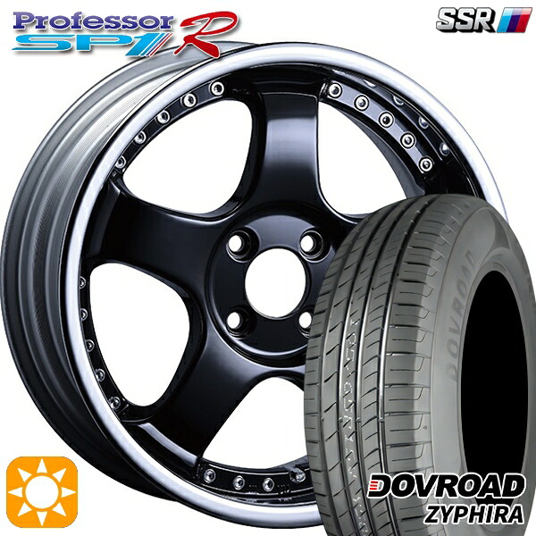 アクア クロスビー 185/55R16 83V DOVROAD ザイファイラ SSR プロフェッサー SP1R フラットブラック 16インチ 6.0J 4H100 サマータイヤホイールセット｜タイヤホイール激安王国