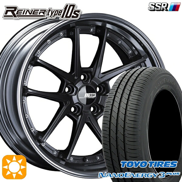 215/45R18 89W トーヨー ナノエナジー3プラス SSR ライナー タイプ 10R プリズムダークガンメタ 18インチ 7.5J 5H114.3 サマータイヤホイールセット|タイヤホイール激安王国