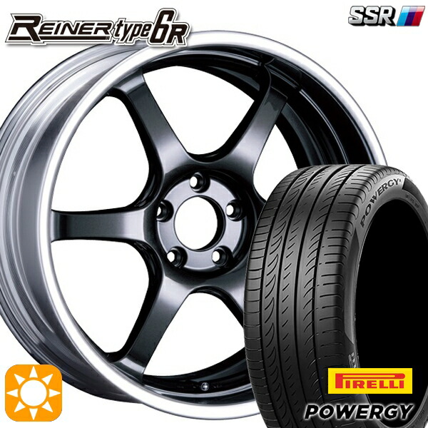 245/45R19 102W XL ピレリ パワジー SSR ライナー タイプ 6R プリズムダークガンメタ 19インチ 7.5J 5H114.3 サマータイヤホイールセット