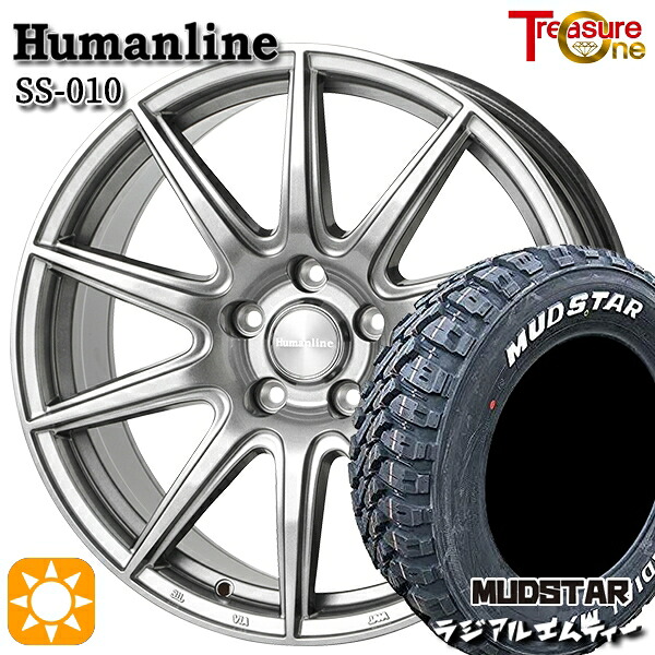 215/70R16 100T マッドスター ラジアル M/T ホワイトレター トレジャーワン ヒューマンライン SS010 DG 16インチ 6.5J 5H114.3 +38/+48/+53 サマータイヤホイールセット|タイヤホイール激安王国