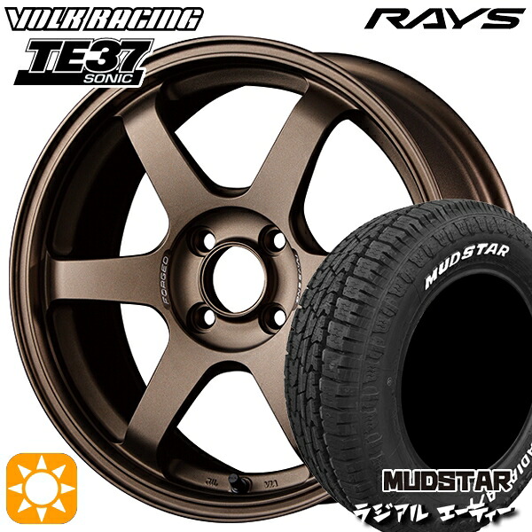 215/65R16 109/107L マッドスター ラジアル A/T ホワイトレター RAYS ボルクレーシング TE37 ソニック BR 16インチ 6.0J 4H100 サマータイヤホイールセット|タイヤホイール激安王国