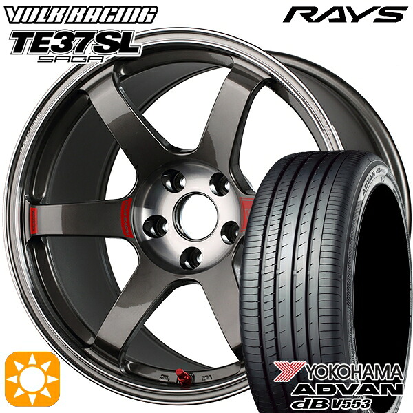 C-HR レガシィB4 225/50R18 99W XL ヨコハマ アドバンデシベル V553 RAYS ボルクレーシング TE37 サーガSL PG 18インチ 8.5J 5H114.3 サマータイヤホイールセット