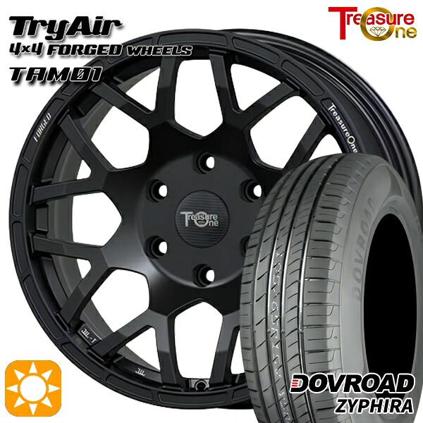 4/20ﾎﾟｲﾝﾄ10倍★エルグランド クロスロード 215/65R16 98H DOVROAD ザイファイラ トレジャーワン 鍛造 トライエアー TAM マットブラック 16インチ 7.0J 5H114.3 サマータイヤホイールセット 105,435円