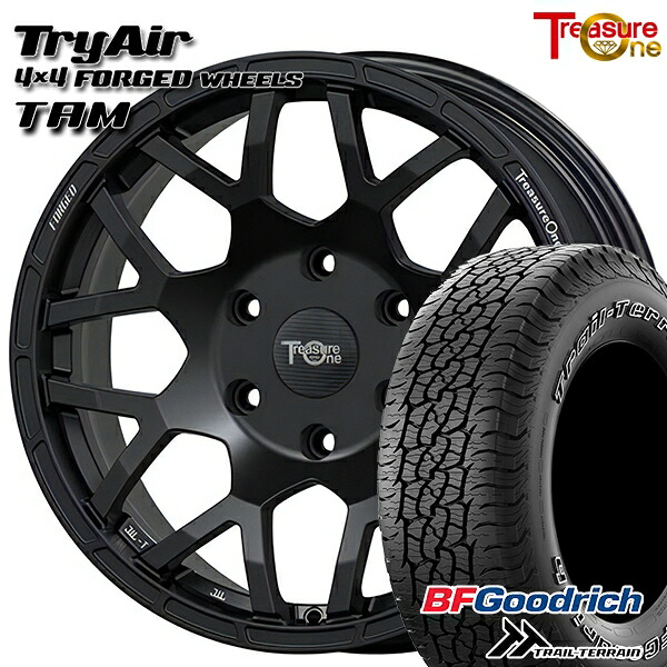 JEEPラングラー 265/65R17 112T ORWL BFグッドリッチ トレールテレーン トレジャーワン 鍛造 トライエアー TAM マットブラック 17インチ 8.0J 5H127 サマータイヤホイールセット