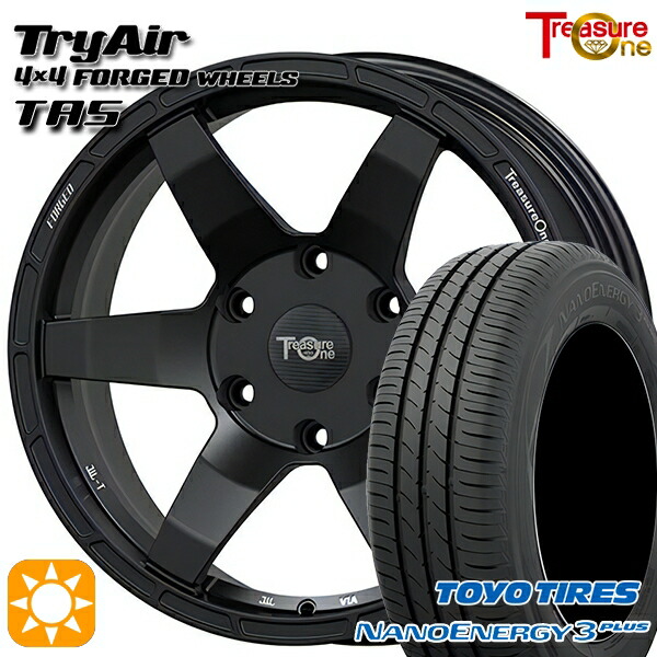 ヴェゼル オデッセイ 215/60R16 95H トーヨー ナノエナジー3プラス トレジャーワン 鍛造 トライエアー TAS マットブラック 16インチ 7.0J 5H114.3 サマータイヤホイールセット|タイヤホイール激安王国