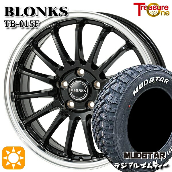 エルグランド クロスロード 215/65R16 109/107R マッドスター ラジアル M/T ホワイトレター トレジャーワン ブロンクス TB015F BK/RP 16インチ 6.5J 5H114.3 サマータイヤホイールセット