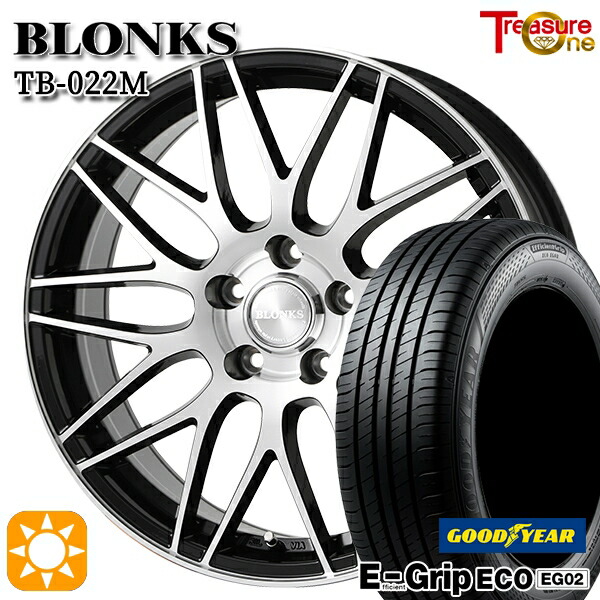 エスクァイア セレナ 195/65R15 91H グッドイヤー エフィシェントグリップ EG02 トレジャーワン ブロンクス TB022M BP 15インチ 6.0J 5H114.3 +43/+53 サマータイヤホイールセット 43,980円