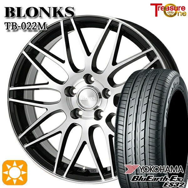 195/60R16 89H ヨコハマ ブルーアース ES32 トレジャーワン ブロンクス TB022M BP 16インチ 6.5J 5H114.3 +38/+48/+53 サマータイヤホイールセット｜タイヤホイール激安王国