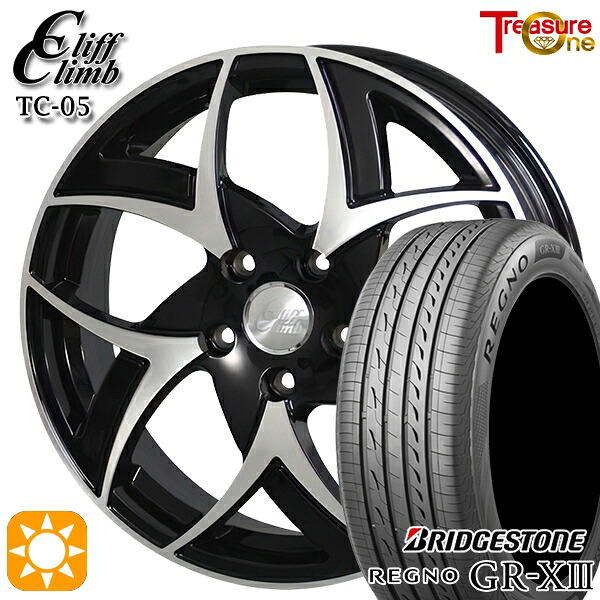 ハリアー アウトランダー 245/40R20 95W ブリヂストン レグノ GRX3 トレジャーワン クリフクライム TC05 ブラックポリッシュ 20インチ 8.5J 5H114.3 サマータイヤホイールセット