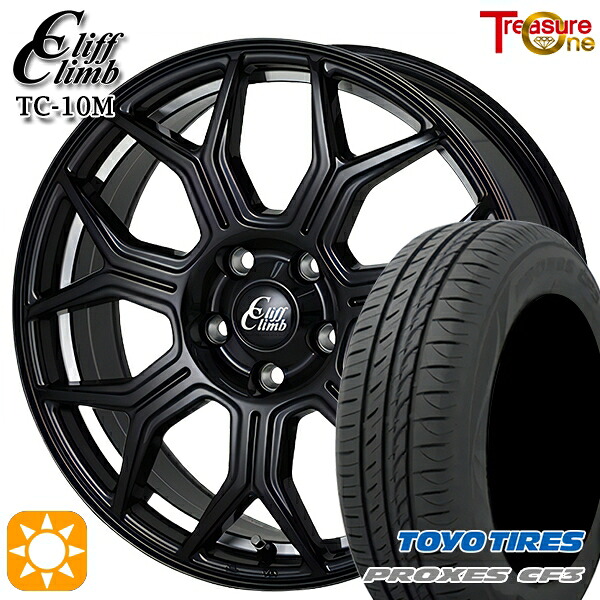 マークX スカイライン 225/45R18 95W XL トーヨー プロクセス CF3 トレジャーワン クリフクライム TC10M ブラックアンダーカットポリッシュ 18インチ 7.0J 5H114.3 サマータイヤホイールセット｜タイヤホイール激安王国