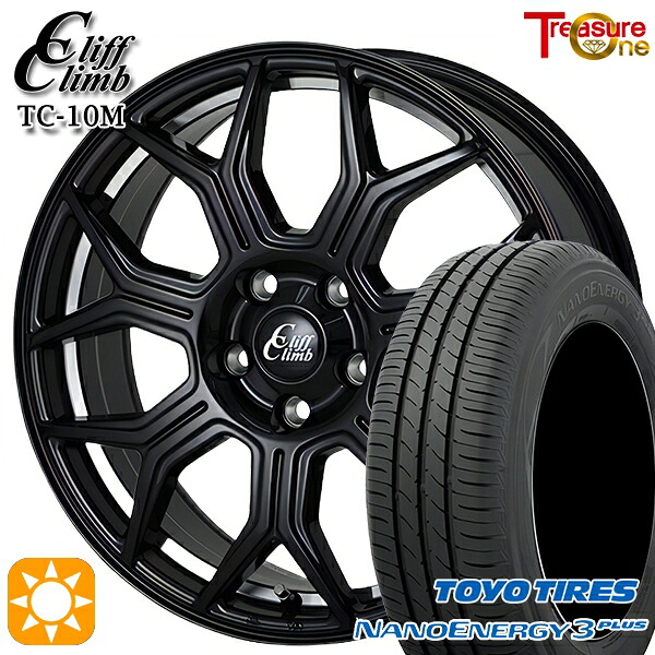 225/50R18 95W トーヨー ナノエナジー3プラス トレジャーワン クリフクライム TC10M ブラックアンダーカットポリッシュ 18インチ 7.0J 5H114.3 サマータイヤホイールセット