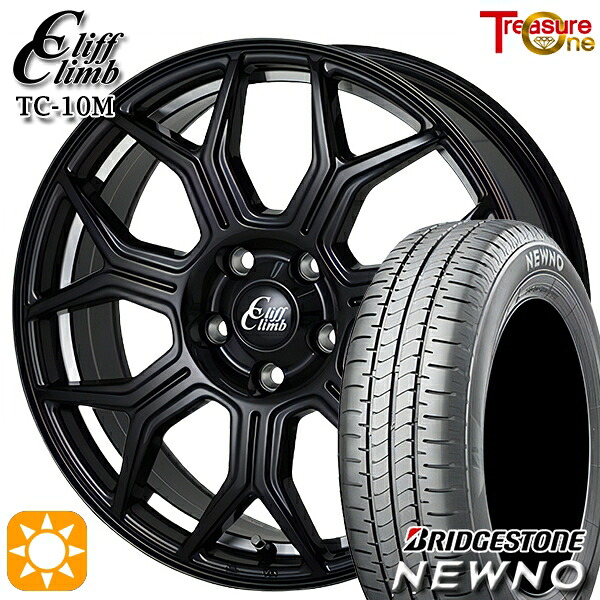 225/45R18 95W XL ブリヂストン ニューノ トレジャーワン クリフクライム TC10M ブラックアンダーカットポリッシュ 18インチ 7.0J 5H114.3 サマータイヤホイールセット