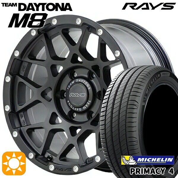 195/60R16 93V XL ミシュラン プライマシー4 レイズ チームデイトナ M8 N2 16インチ 7.0J 5H114.3 サマータイヤホイールセット