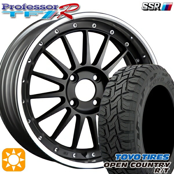 4/20ﾎﾟｲﾝﾄ10倍★アクア クロスビー 175/60R16 82Q トーヨー オープンカントリー R/T SSR プロフェッサー TF1R フラットブラック 16インチ 6.0J 4H100 サマータイヤホイールセット