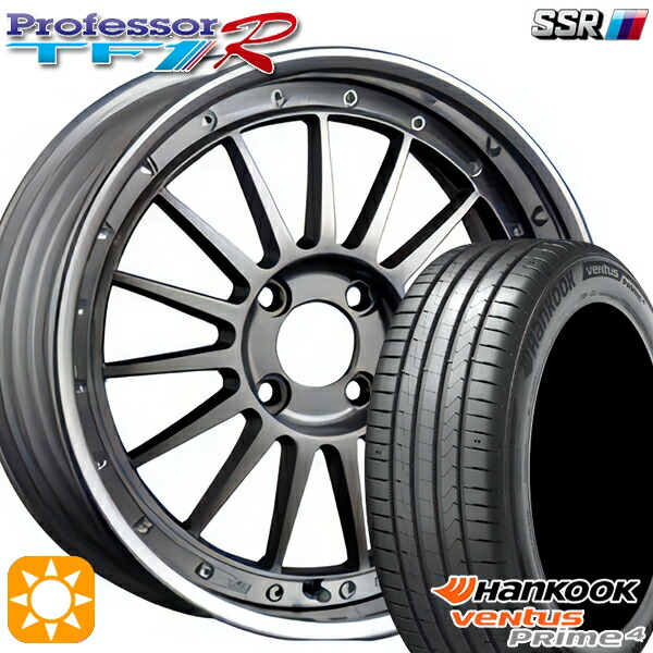 195/50R16 88V XL ハンコック ベンタスプライム4 K135 SSR プロフェッサー TF1R チタンシルバー 16インチ 6.0J 4H100 サマータイヤホイールセット