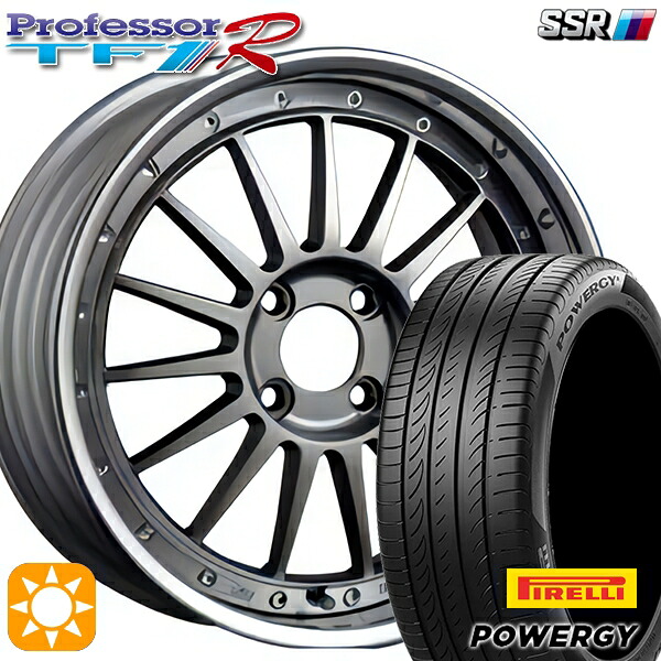 4/10ﾎﾟｲﾝﾄ10倍★205/45R17 88W XL ピレリ パワジー SSR プロフェッサー TF1R チタンシルバー 17インチ 6.0J 4H100 サマータイヤホイールセット
