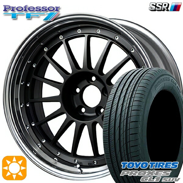 225/60R18 98V トーヨー プロクセス CL1 SUV SSR プロフェッサー TF1 フラットブラック 18インチ 7.0J 5H114.3 新品 サマータイヤホイール 4本セット 送料無料 184,800円