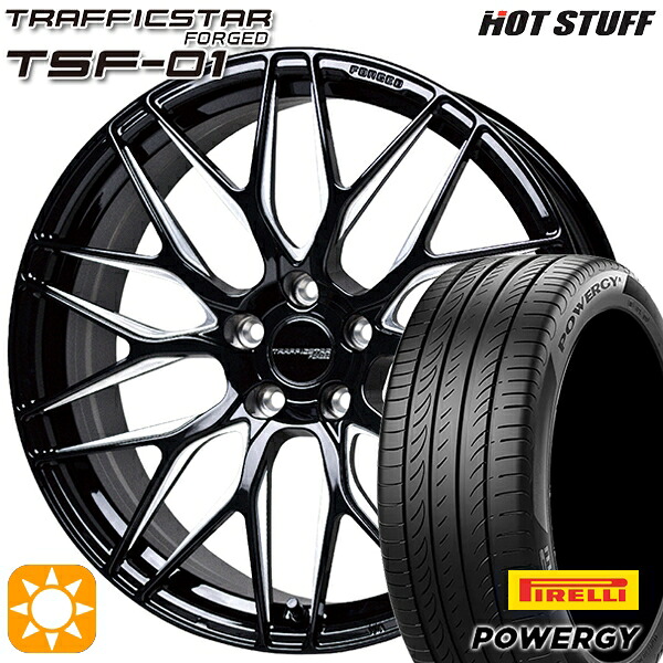 アルファード C-HR 245/35R20 95W XL ピレリ パワジー HotStuff トラフィックスターフォージド TSF-01 ブラック/マシニングポリッシュ 20インチ 8.5J 5H114.3 サマータイヤホイールセット 201,950円