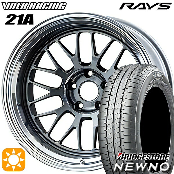 4/10ﾎﾟｲﾝﾄ10倍★235/50R18 97V ブリヂストン ニューノ RAYS ボルクレーシング V21A VC 18インチ 8.5J 5H114.3 サマータイヤホイールセット