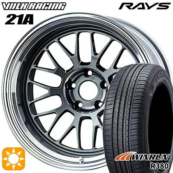 マツダ6 エクストレイル 225/60R18 104V XL ウィンラン R380 RAYS ボルクレーシング V21A VC 18インチ 8.5J 5H114.3 サマータイヤホイールセット