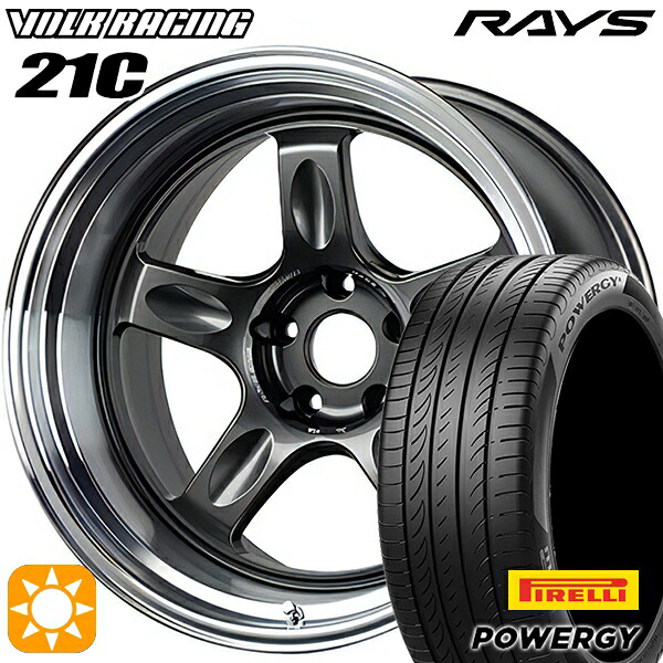 225/50R18 95W ピレリ パワジー RAYS ボルクレーシング 21C VC 18インチ 8.5J 5H114.3 サマータイヤホイールセット
