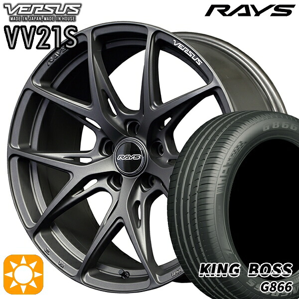 225/45R18 95W XL キングボス G866 RAYS ベルサス VV21S APJ 18インチ 8.0J 5H114.3 サマータイヤホイールセット