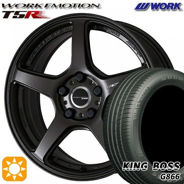 245/40R19 98W XL キングボス G866 WORK エモーション T5R マットグラファイト 19インチ 8.5J 5H114.3 サマータイヤホイールセット