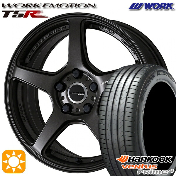 215/55R17 98W XL ハンコック ベンタスプライム4 K135 WORK エモーション T5R マットグラファイト 17インチ 7.0J 5H114.3 サマータイヤホイールセット