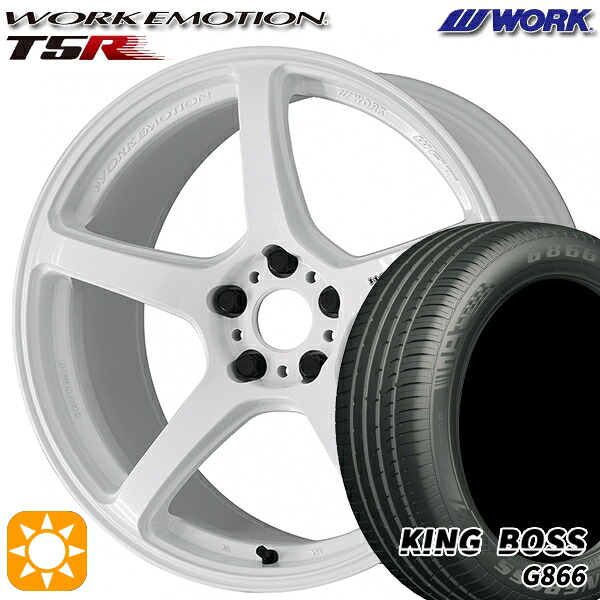 245/40R19 98W XL キングボス G866 WORK エモーション T5R アイスホワイト 19インチ 8.5J 5H114.3 サマータイヤホイールセット