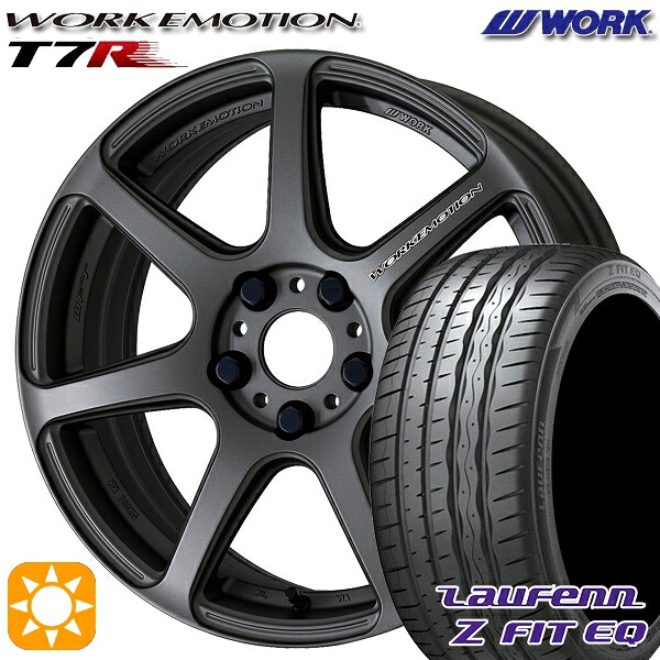 225/45R18 95Y XL ラウフェン Z FIT EQ LK03 WORK エモーション T7R マットカーボン 18インチ 7.5J 5H114.3 サマータイヤホイールセット