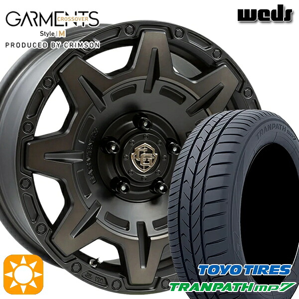 エスティマ ヤリスクロス 215/60R16 95H トーヨー トランパス mp7 Weds ガーメンツ スタイルM マットブラッククリア 16インチ 7.0J 5H114.3 サマータイヤホイールセット｜タイヤホイール激安王国 91,960円