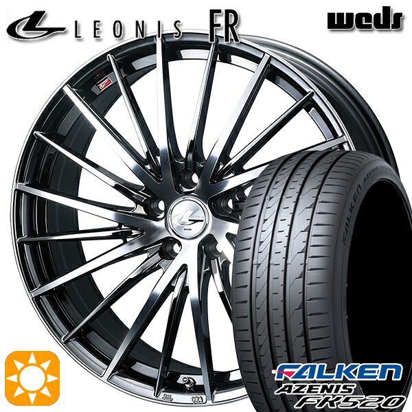 235/55R18 104Y XL ファルケン アゼニス FK520 Weds レオニス FR BMCMC (ブラックメタルコート ミラーカット) 18インチ 7.0J 5H114.3 サマータイヤホイールセット