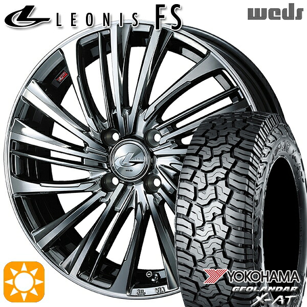 ライズ ロッキー LT215/70R16 100/97Q ヨコハマ ジオランダー X-AT G016 Weds レオニス FS BMCMC (ブラックメタルコート/ミラーカット) 16インチ 6.0J 4H100 サマータイヤホイールセット