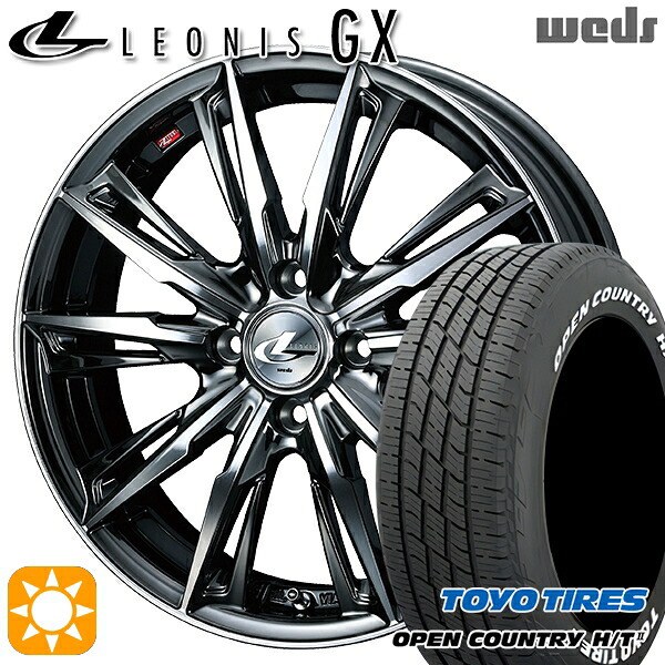 ライズ ロッキー 215/70R16 100H トーヨー オープンカントリー H/T2 WL Weds レオニス GX BMCMC (ブラックメタルコート/ミラーカット) 16インチ 6.0J 4H100 サマータイヤホイールセット