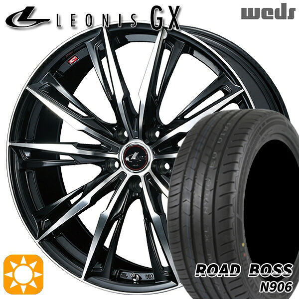 245/40R20 99W XL ロードボス N906 Weds レオニス GX PBMC (パールブラック/ミラーカット) 20インチ 8.5J 5H114.3 サマータイヤホイールセット｜タイヤホイール激安王国
