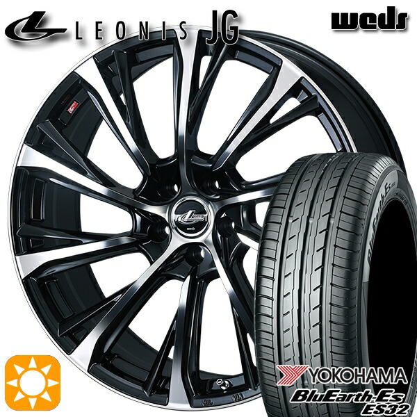 225/45R18 95W XL ヨコハマ ブルーアース ES32 Weds ウェッズ レオニス JG PBMC 18インチ 7.0J 5H114.3 サマータイヤホイールセット|タイヤホイール激安王国