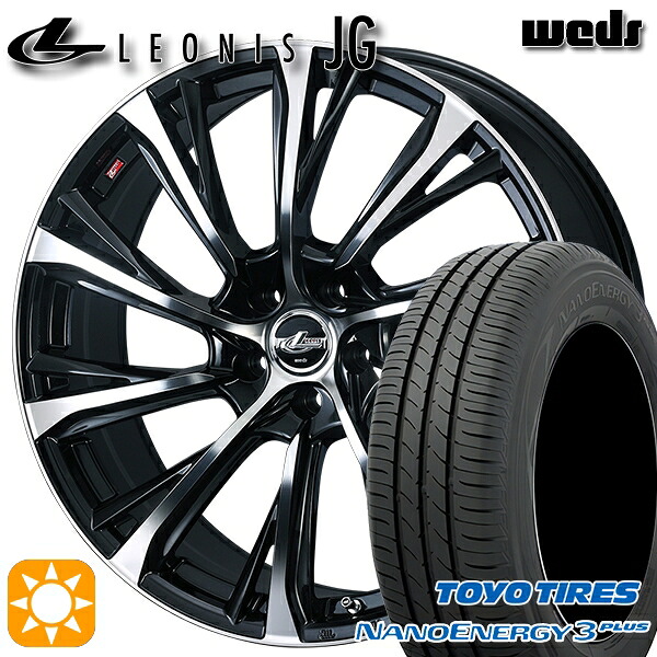 50プリウス インプレッサ 215/45R17 87W トーヨー ナノエナジー3プラス Weds ウェッズ レオニス JG PBMC 17インチ 7.0J 5H100 サマータイヤホイールセット