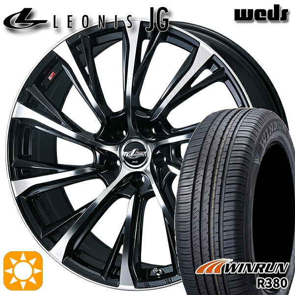 セレナ ラフェスタ 195/60R16 89H ウィンラン R380 Weds ウェッズ レオニス JG PBMC 16インチ 6.5J 5H114.3 サマータイヤホイールセット 62,975円