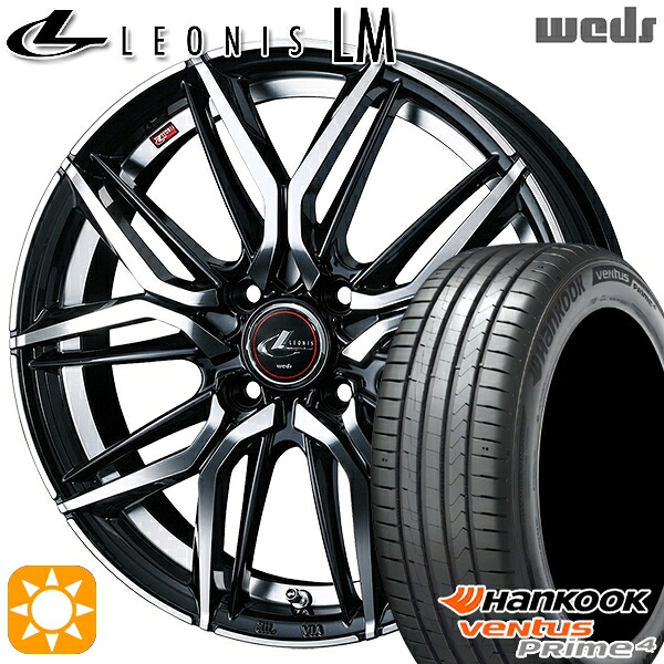 195/50R16 88V XL ハンコック ベンタスプライム4 K135 Weds レオニス LM PBMC (パールブラック/ミラーカット) 16インチ 6.0J 4H100 サマータイヤホイールセット｜タイヤホイール激安王国