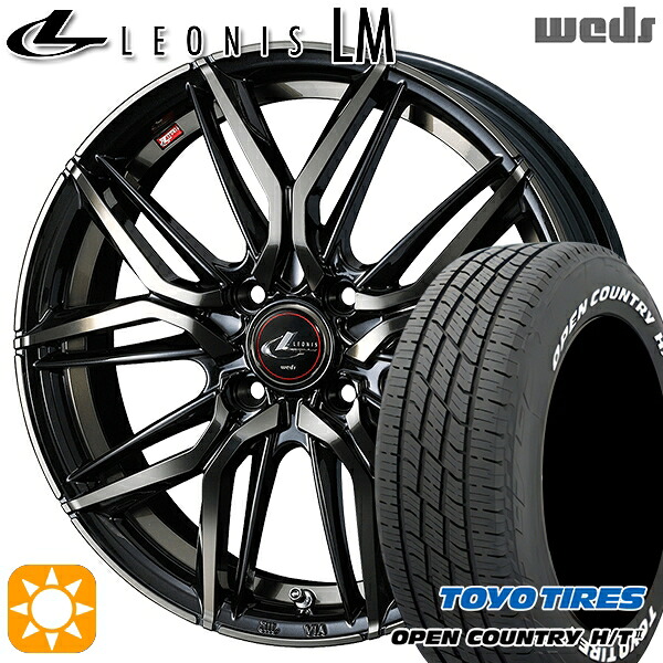ライズ ロッキー 215/70R16 100H トーヨー オープンカントリー H/T2 WL Weds レオニス LM PBMC/TI (パールブラック ミラーカット/チタントップ) 16インチ 6.0J 4H100 サマータイヤホイールセット