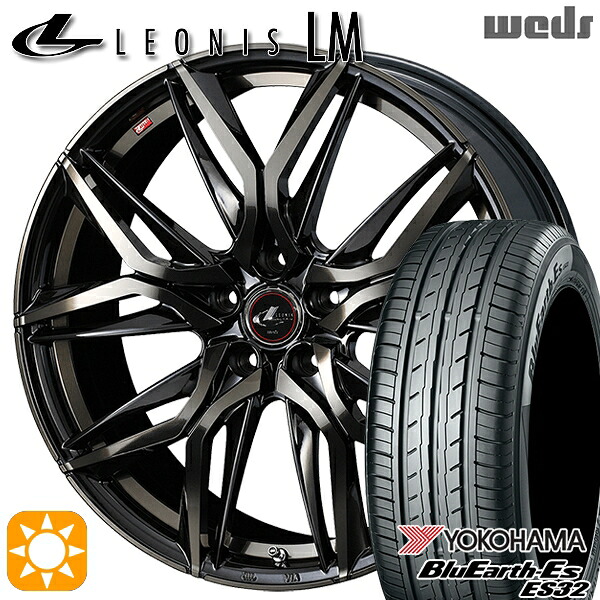 アルファード ヴェルファイア 235/50R18 97W ヨコハマ ブルーアース ES32 Weds レオニス LM PBMC/TI (パールブラック ミラーカット/チタントップ) 18インチ 8.0J 5H114.3 サマータイヤホイールセット｜タイヤホイール激安王国