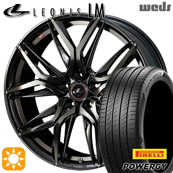 クラウン アコード 245/35R19 93Y XL ピレリ パワジー POWERGY Weds レオニス LM PBMC/TI (パールブラック ミラーカット/チタントップ) 19インチ 8.0J 5H114.3 サマータイヤホイールセット|タイヤホイール激安王国