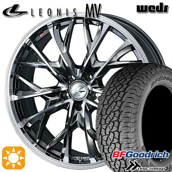 235/60R18 107H XL RBL BFグッドリッチ トレールテレーン Weds レオニス MV BMCMC (ブラックメタルコート ミラーカット) 18インチ 7.0J 5H114.3 サマータイヤホイールセット|タイヤホイール激安王国