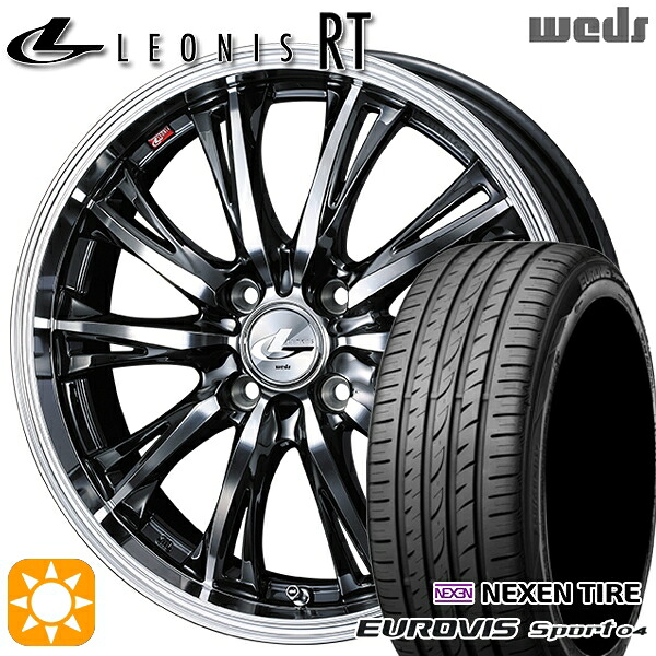 4/20ﾎﾟｲﾝﾄ10倍★165/60R14 75H ロードストーン ユーロビズ Sport 04 Weds レオニス RT BMCMC 14インチ 4.5J 4H100 サマータイヤホイールセット