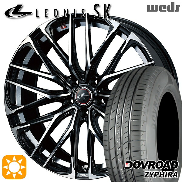 エスティマ ヤリスクロス 215/60R16 95H DOVROAD ザイファイラ Weds レオニス SK PBMC (パールブラック ミラーカット) 16インチ 6.5J 5H114.3 サマータイヤホイールセット|タイヤホイール激安王国