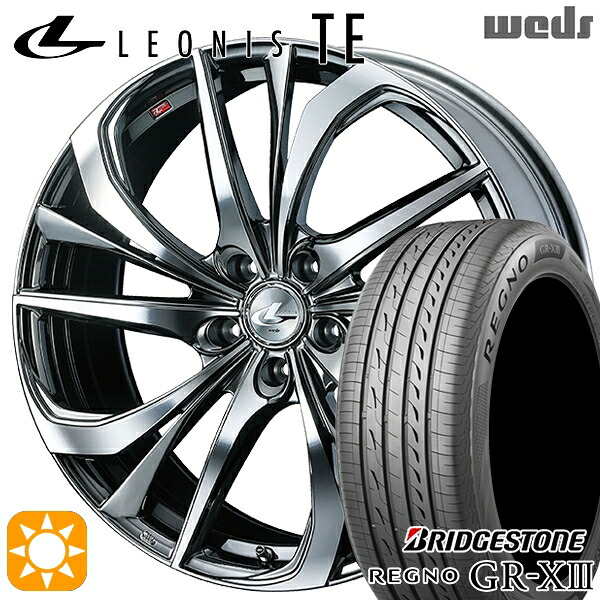 エスクァイア セレナ 205/50R17 89V ブリヂストン レグノ GRX3 Weds レオニス TE BMCMC (ブラックメタルコート/ミラーカット) 17インチ 7.0J 5H114.3 サマータイヤホイールセット|タイヤホイール激安王国