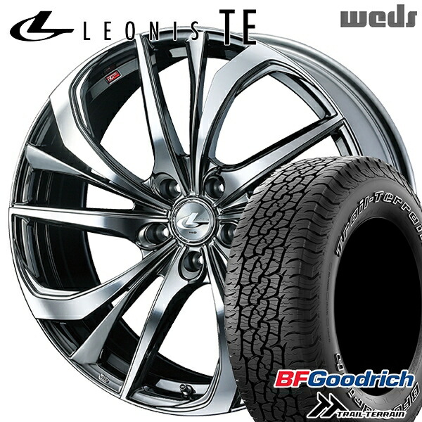 245/65R17 111T ORWL BFグッドリッチ トレールテレーン Weds レオニス TE BMCMC (ブラックメタルコート/ミラーカット) 17インチ 7.0J 5H114.3 サマータイヤホイールセット